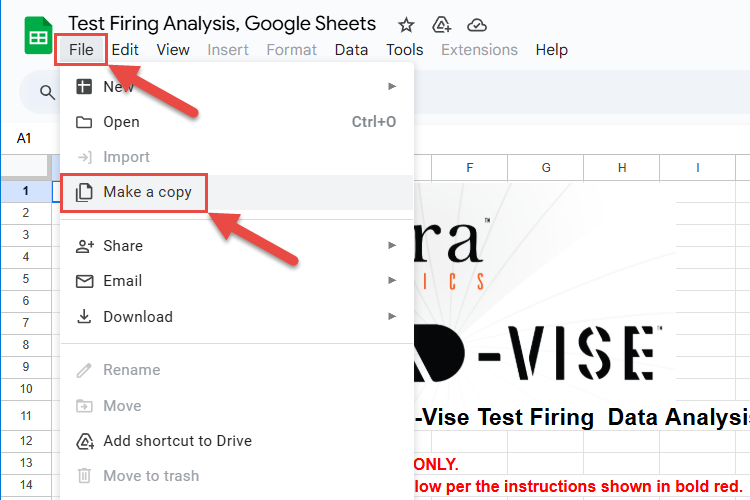 google sheets instructions 2