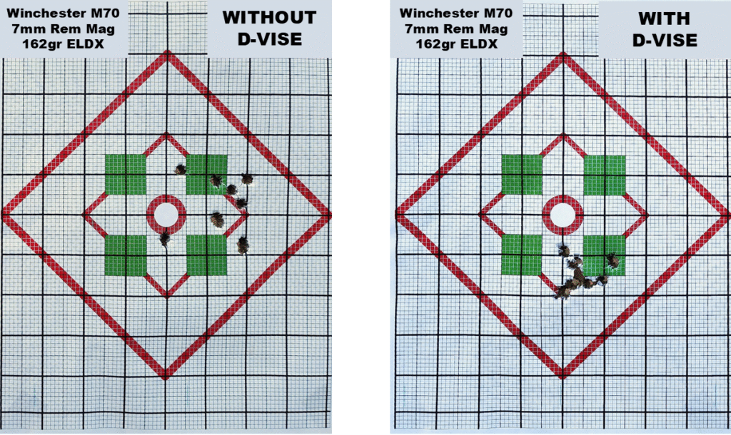 winchester m70 with and without d vise